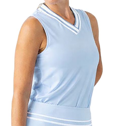 Boast V-Neck Tank Top Womens Country Air/White BW51051 500image