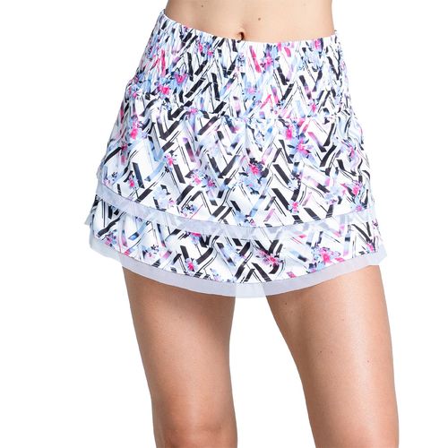 Lucky in Love Got The Blues High Waist Wild Bloom Skirt Womens White CB750 07A110
image