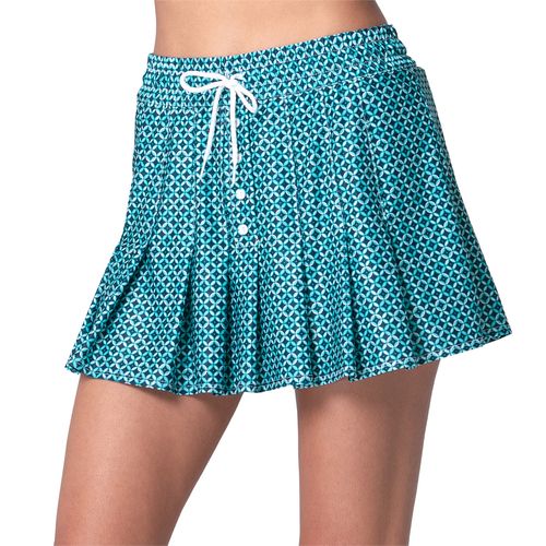 Lucky in Love Eyelet You Win High Waist Skirt Womens Aquamarine CB802 05D416image