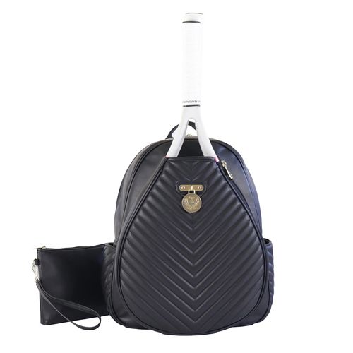 Court Couture Monaco Chevron Tennis Backpack Womens Onyx CCMONA BLKimage