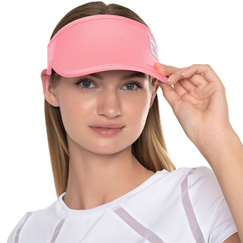 Lucky in Love Logo Stretch Visor Womens Flamingo CH011 670image