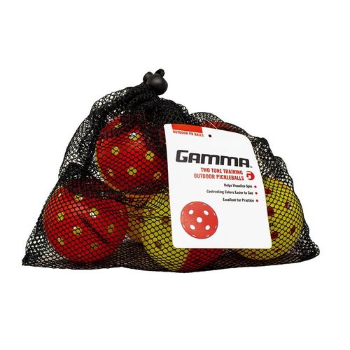 Gamma Two-Tone 6 Pack Outdoor Pickleball - Red/Yellow
image