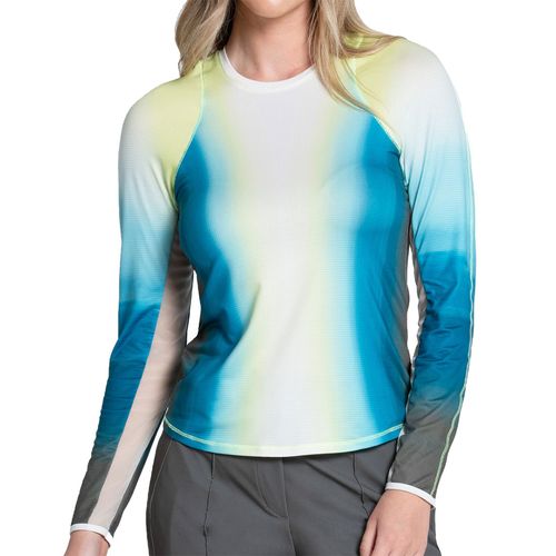 Lucky in Love Caribbean Vibes Sun N Fun Long Sleeve Top Womens Caribbean Blue CT785 Y89439
image