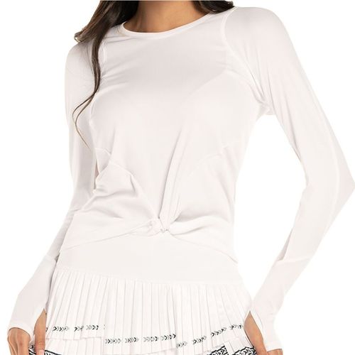 Lucky In Love Core Wrap It Up Long Sleeve Top Womens White CT887 110
image