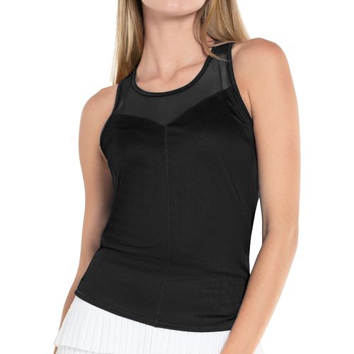 Lucky In Love Essentials Rib Tie Back Tank Top Womens Black CT946-001image