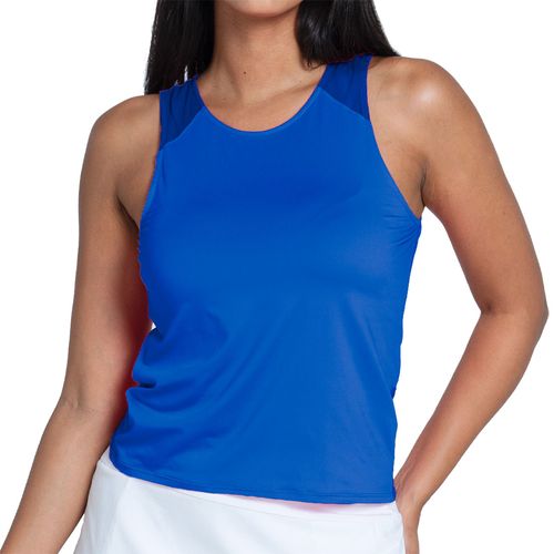 Lucky in Love Essentials Freedom Crop Tank Top Womens Electric Blue CT962 440
image