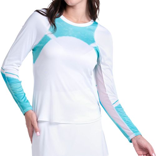 Lucky in Love Making Waves Sun Beat Long Sleeve Top Womens White CX003 14F110image
