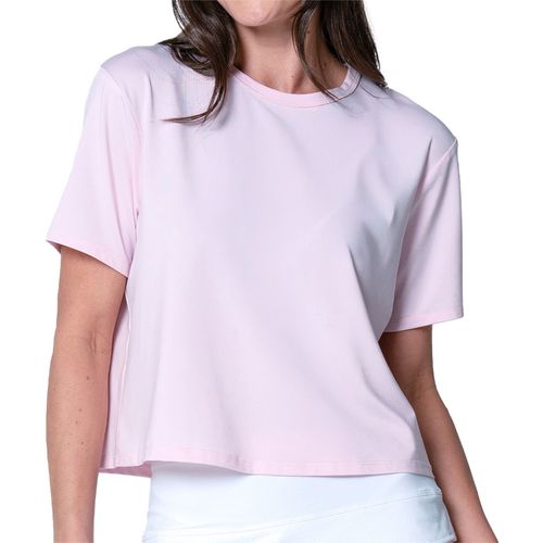 Lucky in Love Linen Nouveau Power Box Tee Womens Pink Sand CX095 685image