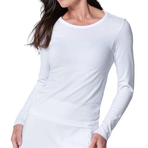 Lucky in Love Core Active Seamless Long Sleeve Womens White CX104 110image