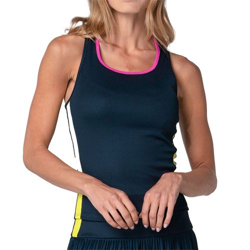 Lucky in Love PS I Love You Racer Rib Tank Top Womens Midnight CX126 401
image