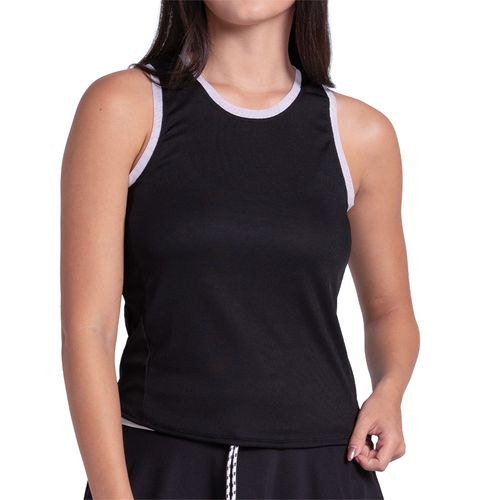 Lucky in Love Get to the Point Airplay Rib Tank Womens Black CX182 001image