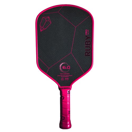 SixZero Ruby Pro 14mm Rubine Pickleball Paddle Black/Pink D004P-TRimage