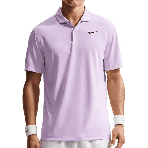 Nike Court Dri Fit Solid Polo Shirt Mens Violet Mist/Black DH0857 511image