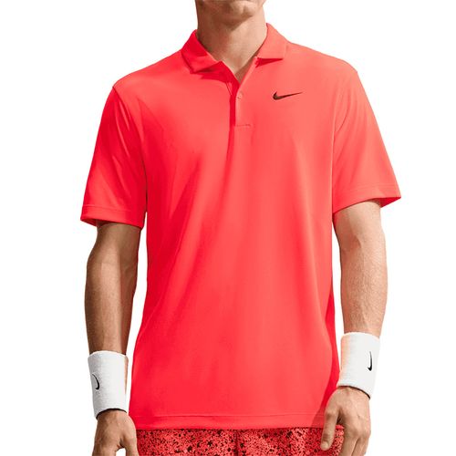 Nike Court Dri FIT Solid Polo Shirt Mens Bright Crimson/Black DH0857 635image