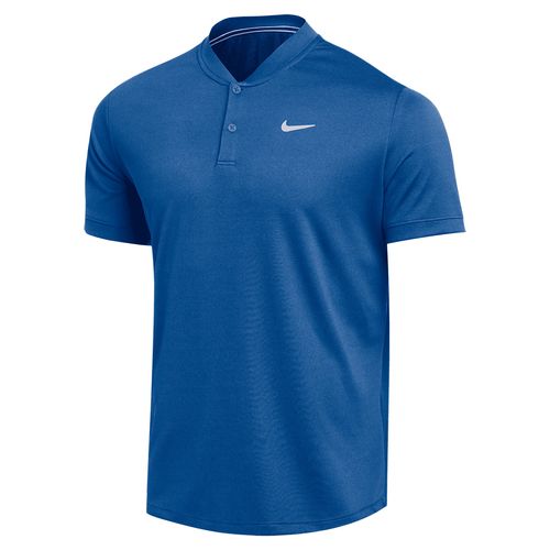 Nike Court Dri FIT Blade Solid Polo Shirt Mens Royal/White DH4933 494image