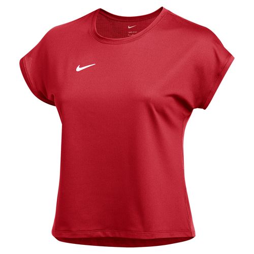 Nike Dri FIT Short Sleeve Top Womens Red/White DV3495 657image