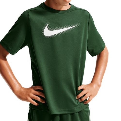Nike Boys Dri Fit Short Sleeve Shirt Fir/White DX5386 323image