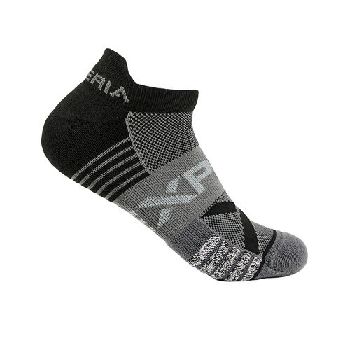 Thorlo Experia Light Cushion No Show Tennis Sock Black/Grey EXTN00 BLK2
image