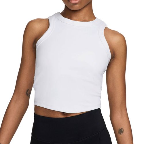 Nike One Fitted Dri Fit Crop Tank Womens White/Black FN2806 100
image