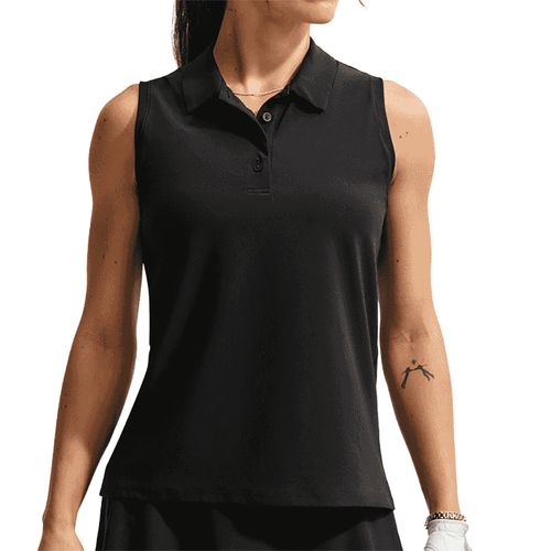 Nike Dri Fit Victory Sleeveless Polo Womens Black FQ1572 010image