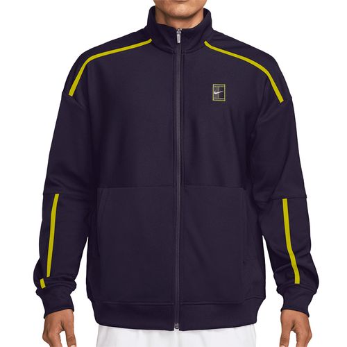 Nike Court Heritage Jacket Mens Purple Dynasty/Lemon Venom FZ6925 525image