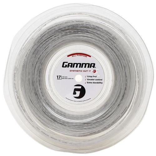 Gamma Synthetic Gut 17g (1.25mm) Tennis String REEL (720) White GSGR14image