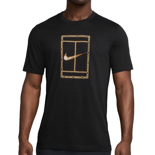 Nike Court Dri Fit Heritage Tee Shirt - Black | Midwest