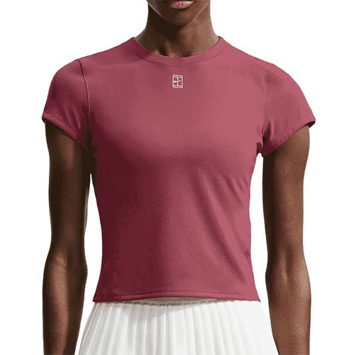 Nike Court Advantage Short Sleeve Top Womens Pink Smoke/White HQ2994 654image