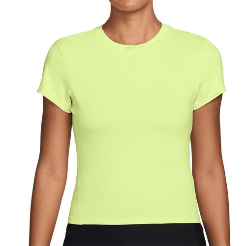 Nike Court Advantage Short Sleeve Top Womens Light Lemon Twist/Black HQ2994 736image