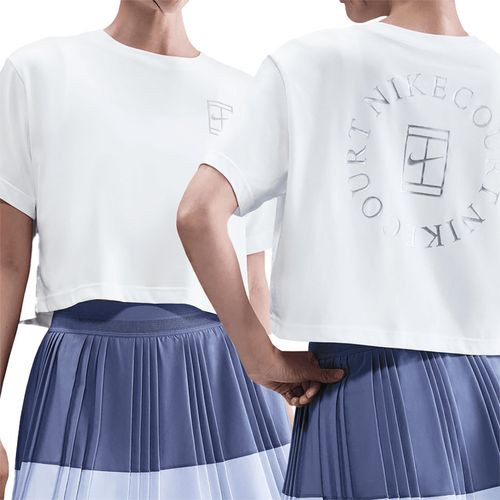 Nike Court Slam Crop Tee Shirt Womens White HV6987 100
image