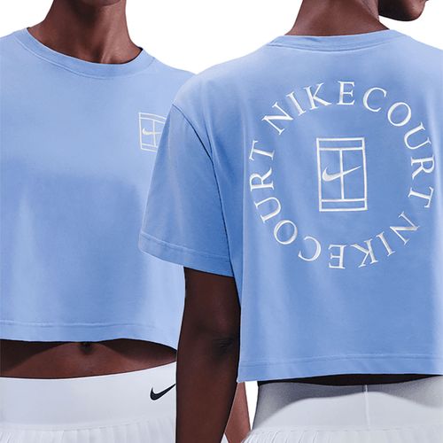 Nike Court Slam Crop Tee Shirt Womens Royal Pulse HV6987 494
image