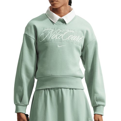 Nike Court Collection Fleece Crew Womens Steam Green/Barely Green IB0757 006image