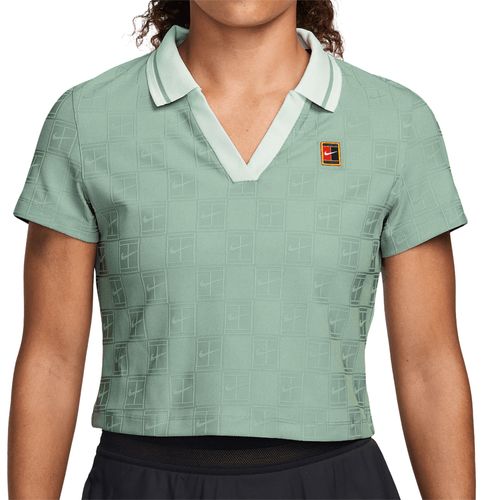 Nike Court Collection Crop Polo Womens Steam Green/Barely Green IB0772 006image