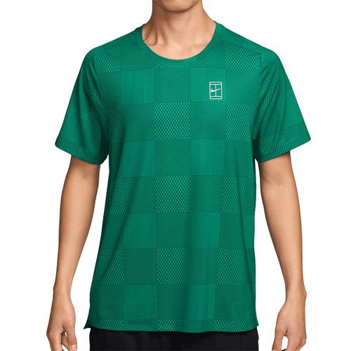 Nike Court Printed Advantage Crew Mens Malachite/White IB1064 365image