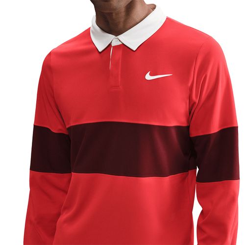 Nike Court ADV Slam Long Sleeve Polo - Light Crimson