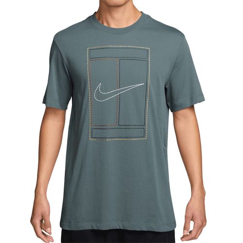 Nike Court Heritage Tee Shirt Mens Mineral Slate IH2085 382image