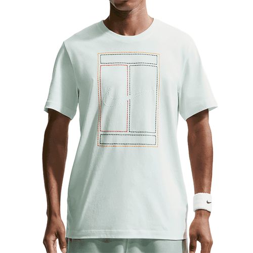Nike Court Heritage Tee Shirt Mens Barely Green IH2085 394image
