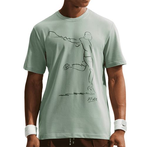 Nike Court Paris Tee Shirt Mens Steam Green IH2104 006image