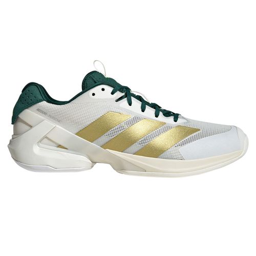adidas Adizero Ubersonic 5 Mens Tennis Shoe White/Gold Metallic/Green IH3087
image