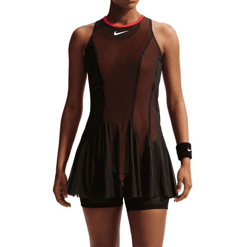 Nike Court Dri Fit Slam Dress Womens Black/Light Crimson/White IH3765 010image