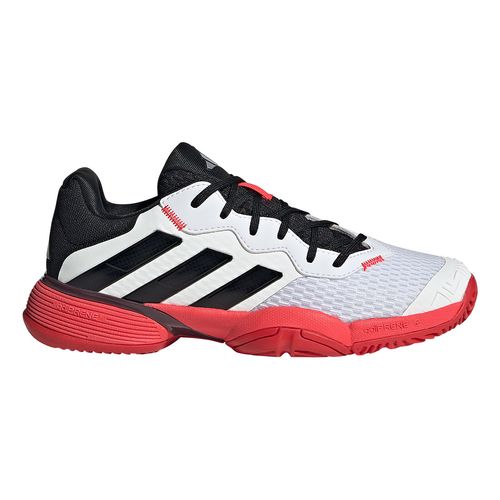Adidas Barricade Junior Tennis Shoe White/Black/Lucid Red