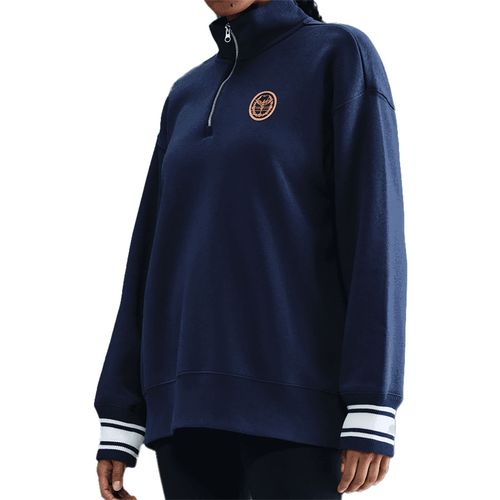 Nike Court Club Fleece Quarter Zip Womens Midnight Navy/White/Laser Orange IH7804 410
image