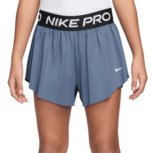 Nike Girls Pro Dri Fit Short Work Blue/Black/White II3640 486image