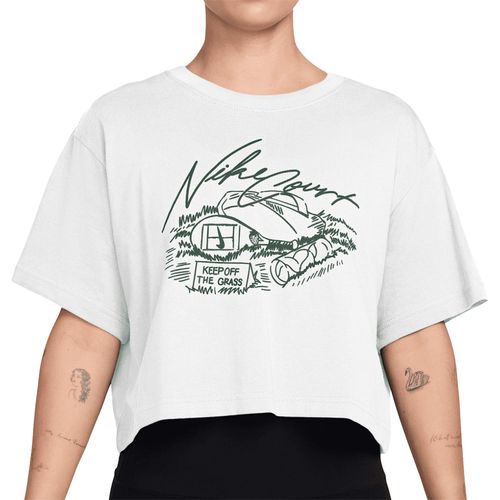 Nike Court London Crop Tee Shirt Womens White IM0310 100image