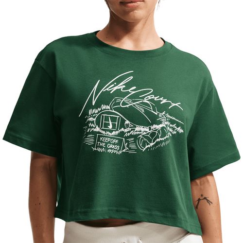 Nike Court London Crop Tee Shirt Womens Gorge Green IM0310 341image