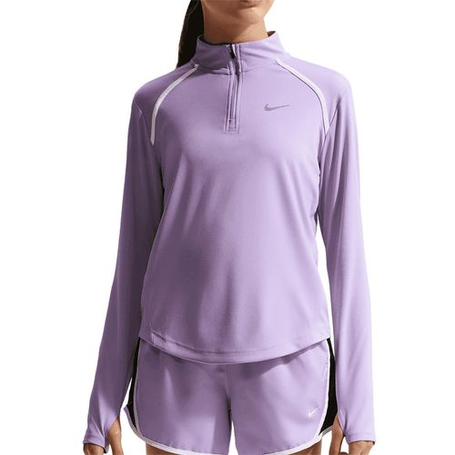 Nike Girls Tempo Half Zip Long Sleeve Violet Star/White/Reflective Silver IM3661 589image