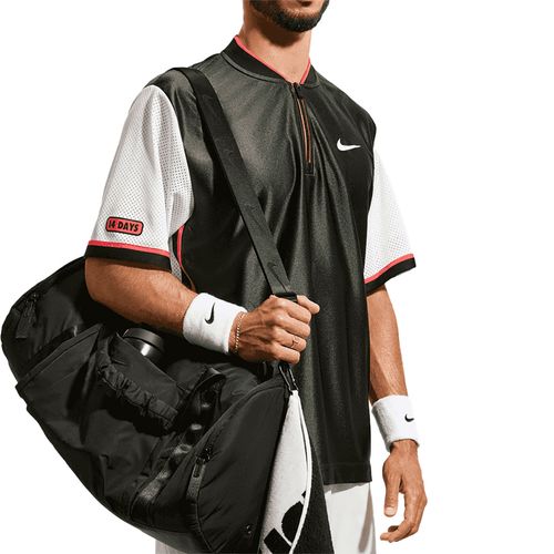 Nike Court Slam Short Sleeve Shirt Mens Black Spruce/White IM5785 317image