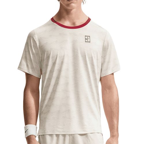 Nike Court Advantage Printed Crew Mens Light Bone/Tough Red/Black IM6084 072image
