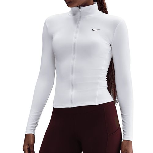 Nike One Full Zip Jacket Womens White/Black IM7046 100image