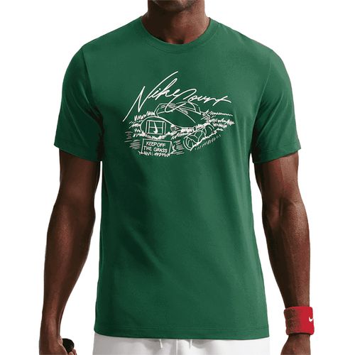 Nike Court Dri Fit London Tee Shirt Mens Gorge Green IR4937 341image